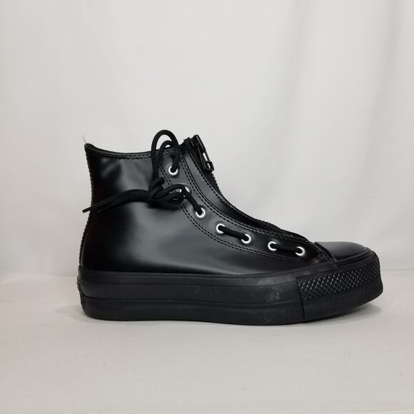 Converse Women's CTAS Lift Leather Platform Hi Tops Size 7.5 Black A12476C NWT - Picture 5 of 9